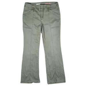 Anthropologie Pilcro Demilune Boot Pants Women 29 Olive Green Utility 29" Inseam